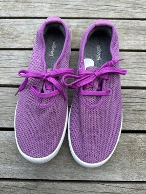 urple Knit Lace-Up Sneakers – Lightweight Casual Shoes